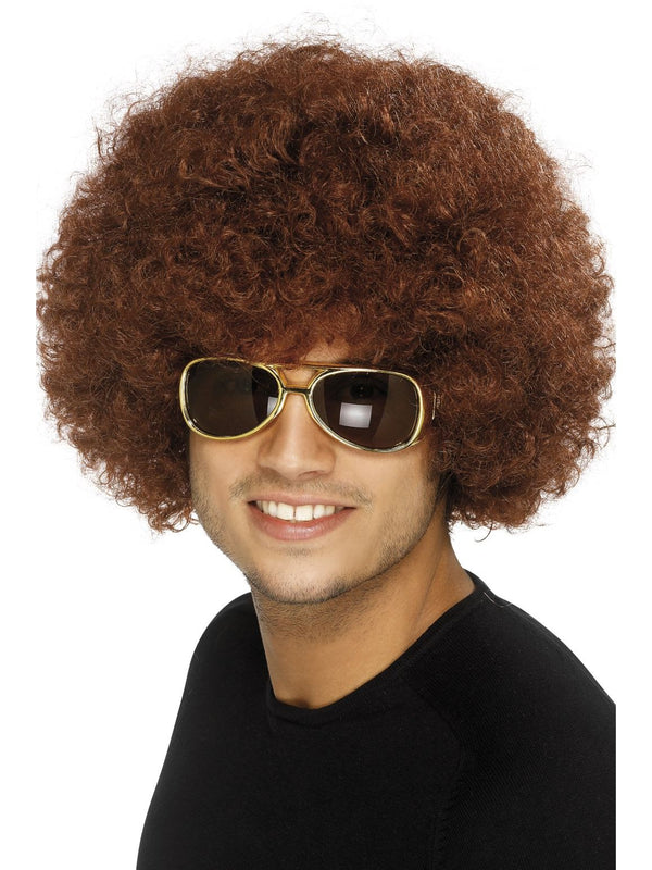 Brown 70's Funky Afro Wig
